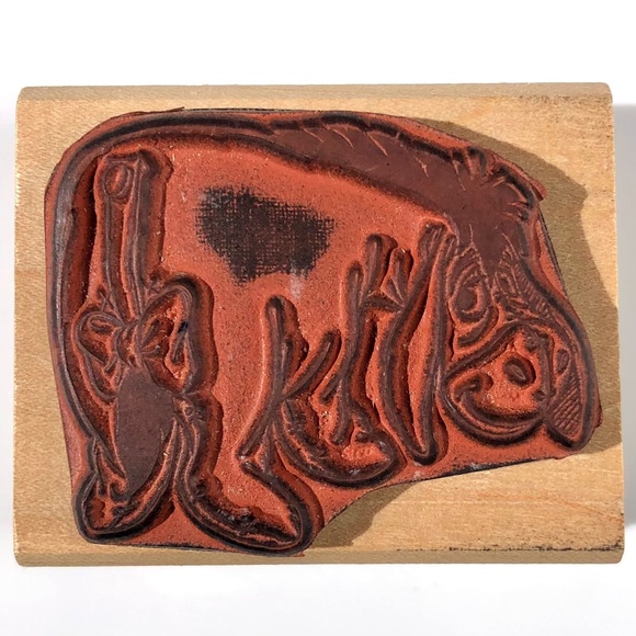 Disney Eeyore Winnie The Pooh Wood Mounted Rubber Stamp All Night Media 997-E07 - Picture 2 of 7